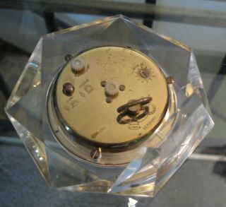 Vintage Mid Century SETH THOMAS GERMANY CLEAR LUCITE Alarm Clock 4