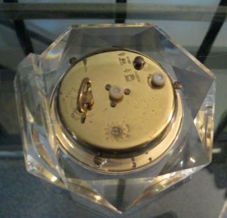 Vintage Mid Century SETH THOMAS GERMANY CLEAR LUCITE Alarm Clock 5