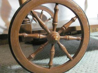 Pioneer Treasury Temple - Stuart Dual Drop Leaf Large - Wheel Tea Cart,  Exc.  Cond 5