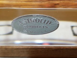 Vintage Astrolite Lucite,  RITTS Co,  Wood Mid Century Desktop Pen / Pencil Holder 3