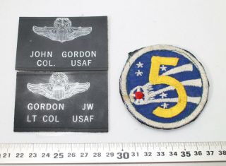 Us Pilot Flight Squadron Leather Name Patches 007 - 3585