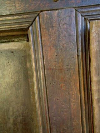 Two 17th Century Oak Plain Coffer Side Panels And Rails