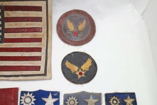 US WW2 CBI Pilot Flight Squadron Leather Patches 007 - 3607 4