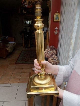 Vintage Brass Corinthian Column Lamp Base In Lovely