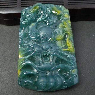 100 Natural Jade A Goods Hand - Carved Tiger Jade 449