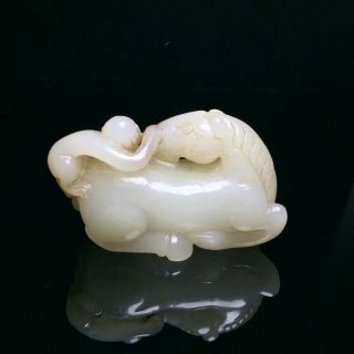 Exquisite Chinese jade Xinjiang Hetian jade horse monkey ornaments 203 3