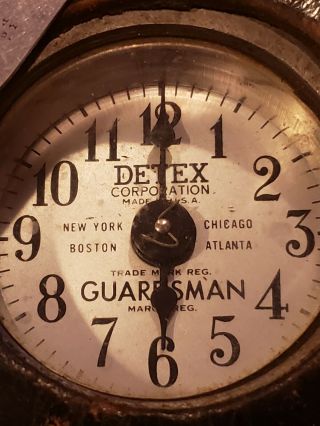 Vintage Detex Guardsman Watchman’s Clock Leather Case Industrial Security