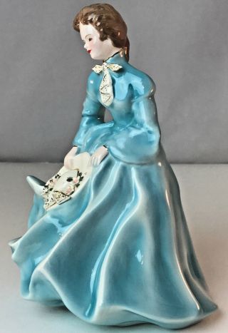 Vintage Florence Ceramics Pasadena GRACE In Turquoise Blue 8 