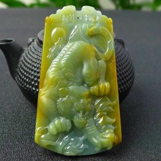 100 Natural Jade A Goods Hand - Carved Tiger Jade437