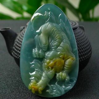 100 Natural Jade A Goods Hand - Carved Tiger Jade436