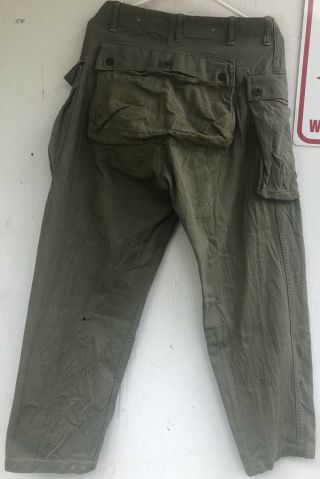 Ww2 Usmc Marine Corps P44 Hbt Field Trousers W/ Id,  Monkey Pants