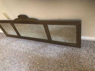 Antique Gold Gilded Georgian Victorian Mantle Mirror 49x17 1/2 5