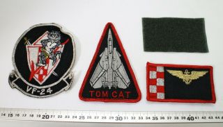 Us Vf - 24 Navy Tomcat Pilot Flight Squadron Patches 007 - 3515