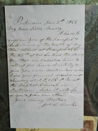 1863 Civil War Letter Son 