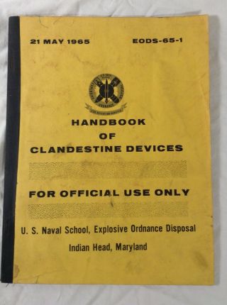 1965 Eods - 65 - 1 Handbook Of Clandestine Devices