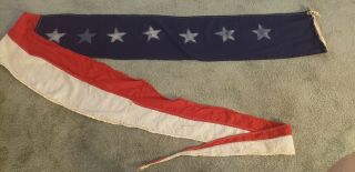 WWII or Older US Navy 7 - Star Commissioning or Homeward Bound Pennant 15 ft long 5