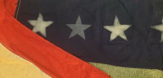 WWII or Older US Navy 7 - Star Commissioning or Homeward Bound Pennant 15 ft long 6