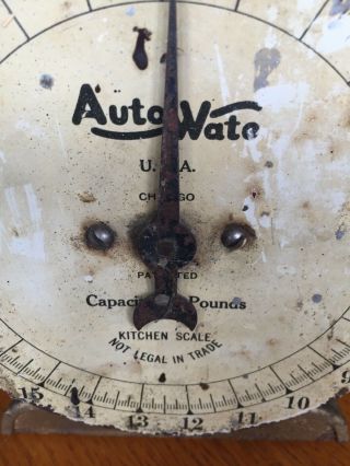 Vintage Auto Wate Scale 25 Pound Authentic Farmhouse Country Kitchen Scale 3