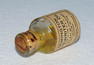 MINIATURE ANTIQUE LABELED REMINGTON TYPEWRITER OIL BOTTLE 5