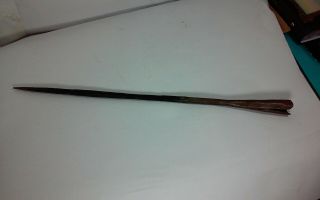 Interesting Antique African? Hand Forged Metal Spear Head Oceanic? 2