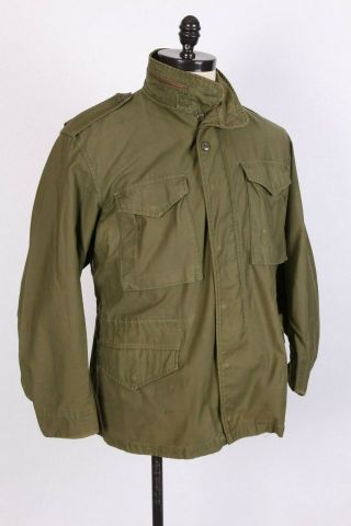 Vtg 70s Vietnam M - 65 Us Army Field Coat Jacket Mens Size Medium Reg