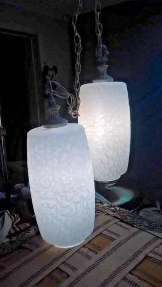 Mid Century Modern Hollywood Regency Progress Lighting Co.  Chandelier Swag Lamp
