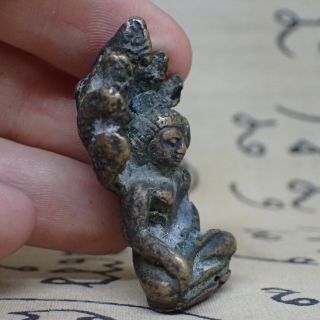 Bucha Naga Buddha 7 Head Statue Snake Bayon Angkor Amulet fetish Serpent Protect 2