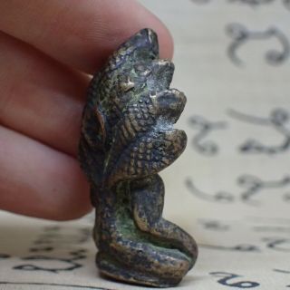 Bucha Naga Buddha 7 Head Statue Snake Bayon Angkor Amulet fetish Serpent Protect 3