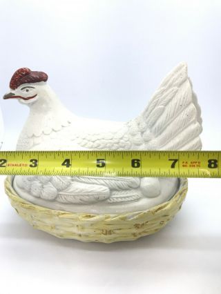 Antique 1850 James Dudson Staffordshire Hen Chicken On A Nest Signed Early 8