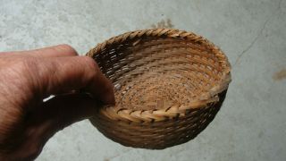 rare set of 5 nested small 19th C ash splint baskets 7