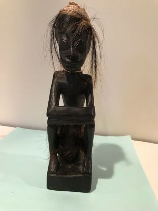 African Wood Art Man With Crossed Arms