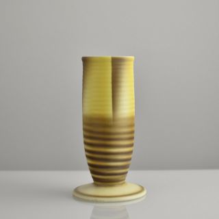 Vintage German Pottery Vase By Annaburg Spritzdekor Art Deco Bauhaus Era