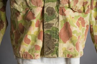 RARE VTG WWII BRITAIN US Army Camouflage HBT Shirt Jacket Reversible SNIPER 6