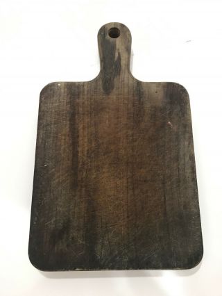 Early 19th Century Prim Country Thick Slab Cutting Board Knife Shows Great Wear