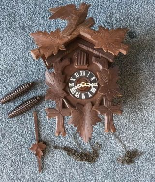 German Musical Cuckoo Clock Black Forest Germany