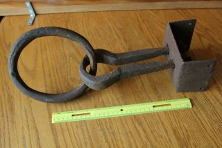 Iron Hitch With Ring Hand Made Forged Blacksmith Antique Tractor Horse Pull Tool