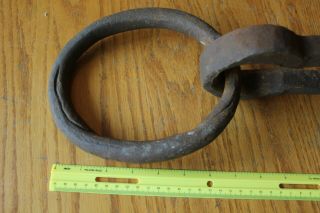 Iron Hitch with ring Hand made forged blacksmith Antique tractor horse pull tool 4