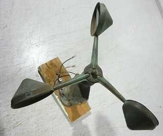 Antique vintage windvane anemometer weathervane 3 cup wind speed measurement 5