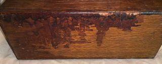 Antique 2 Drawer Table - Top File Cabinet Library Bureau Sole Makers 8