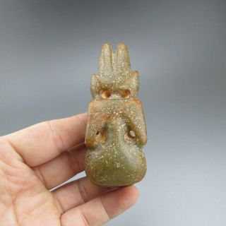 Chinese jade,  Hongshan culture,  natural,  jade,  Apollo,  pendant L06857 5