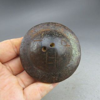 Chinese Jade,  Hongshan Culture,  Black Magnet,  Jade,  Ufo,  Pendant K06