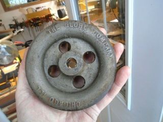 Vintage 43/4 " Industrial Machine Cast Iron Wheel/pulley Steampunk Art.  Chicago.