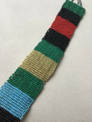 Collectible Vintage Zulu African Beaded Anklet Ankle Bracelet - 10 1/4 