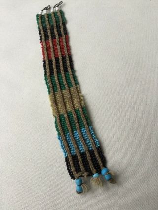 Collectible Vintage Zulu African Beaded Anklet Ankle Bracelet - 10 1/4 