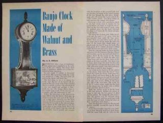 1802 Banjo Clock Simon Willard Howto Build Plans Walnut/brass