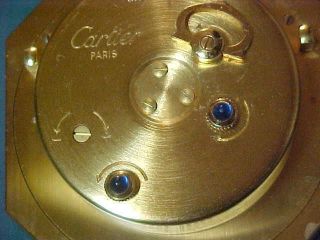 Cartier Signed & Numbered Travel Alarm Clock w/ Enamel / Jeweled - Paris 5