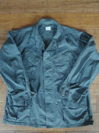 Vintage Vietnam War U.  S.  Army Green Uniform Shirt Coat Men’s Combat Tropical L