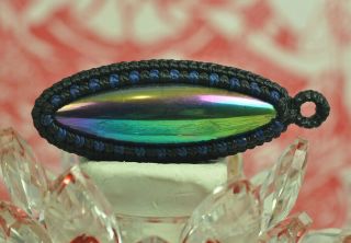 Emerald Leklai Rainbow 7 Color Torpedo Lek Lai Thai Buddha Amulet Rope Pendant