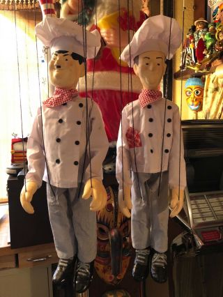 Laurel & Hardy Professional String Puppets As " The Bakers "