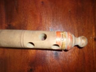 Handmade Rattle Made of WOOD LEATHER & Turtle Shell OLD - NATIVE AMERICAN?? 2